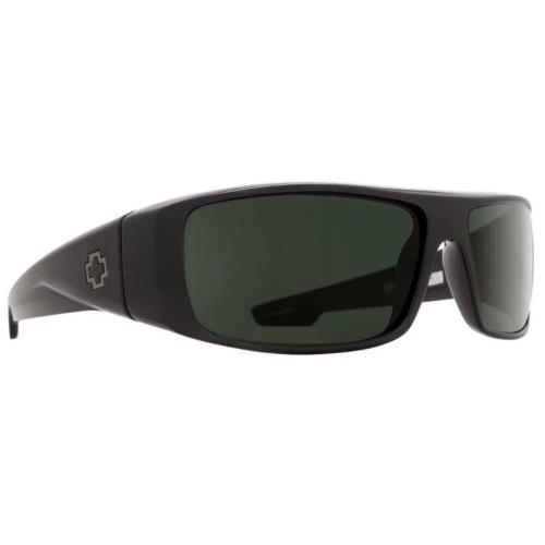 Spy Optic Logan Sunglasses - Gloss Black / Happy Gray Green Lens