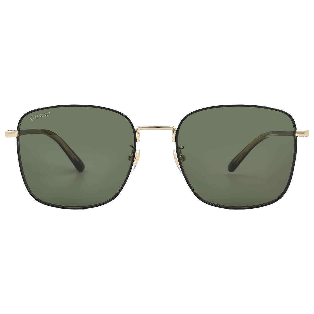 Gucci Green Square Men`s Sunglasses GG1350S 003 58 GG1350S 003 58