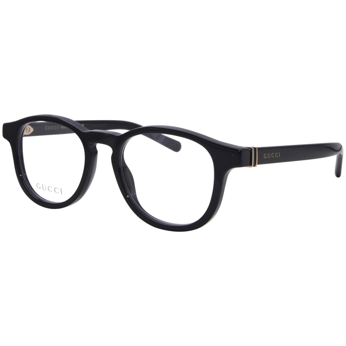 Gucci GG1510O 001 Eyeglasses Frame Men`s Black Full Rim Round Shape 49mm