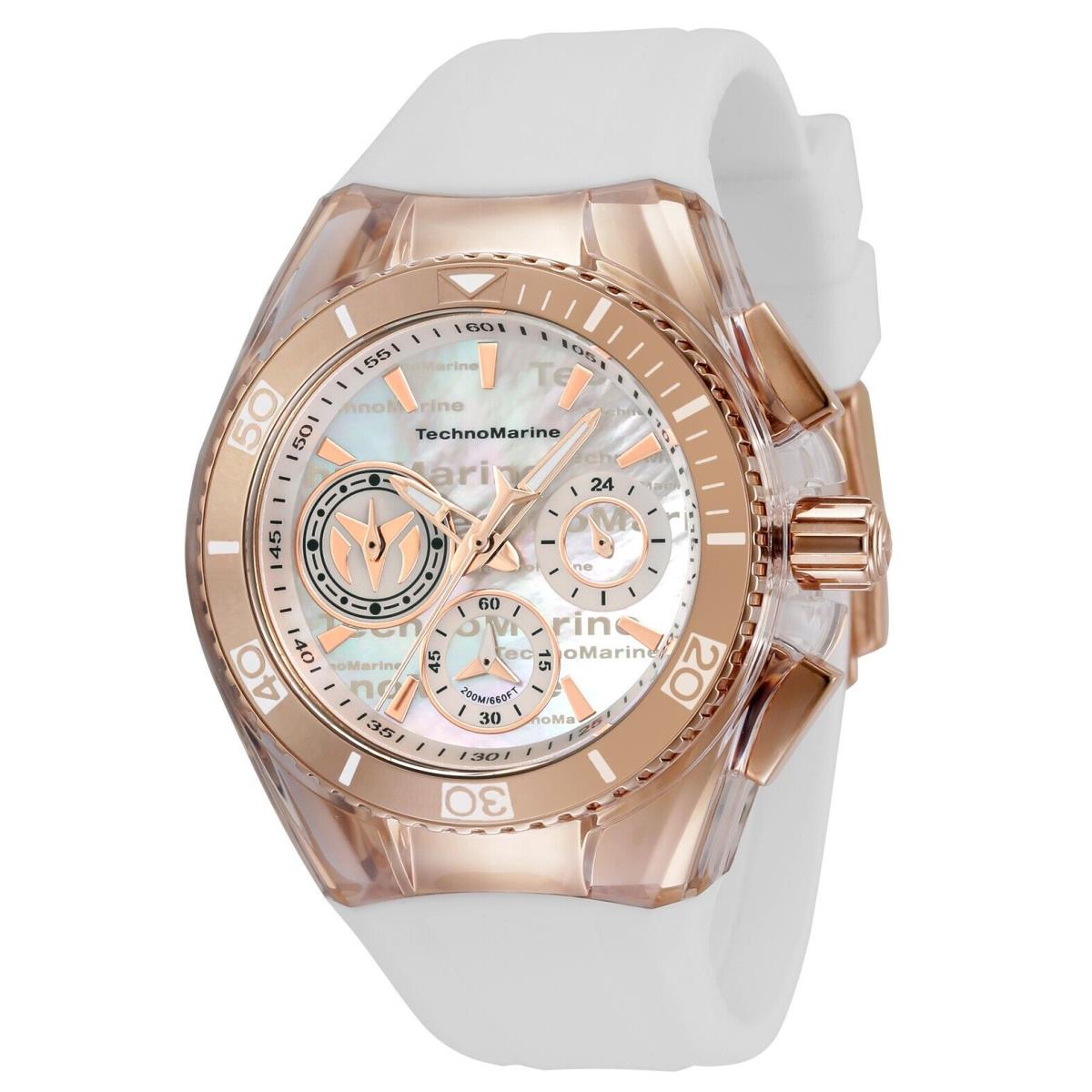 Technomarine Women`s TM-120032 Cruise California Rose Gold White Strap 40mm