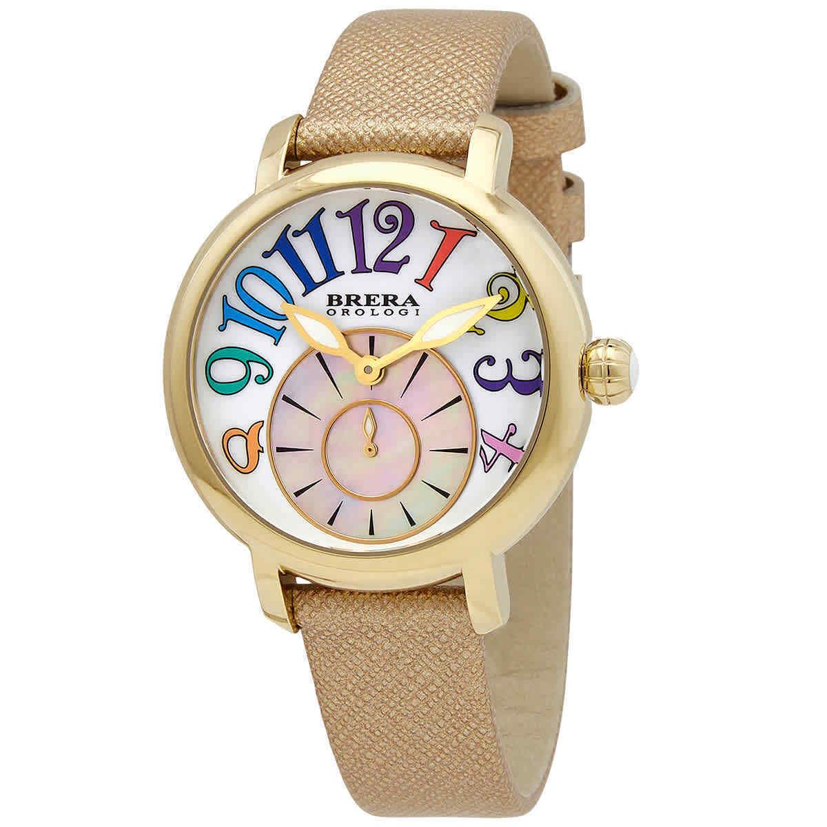 Brera Orologi Valentina Modern Quartz Ladies Watch BRVAMO3803-YGD-SAF