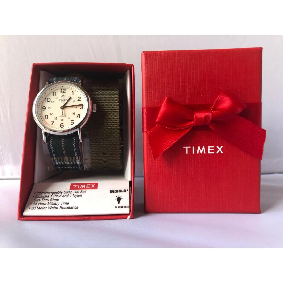 Timex Indiglo Interchangeable Strap Gift Set TW G015300 Classic Watch