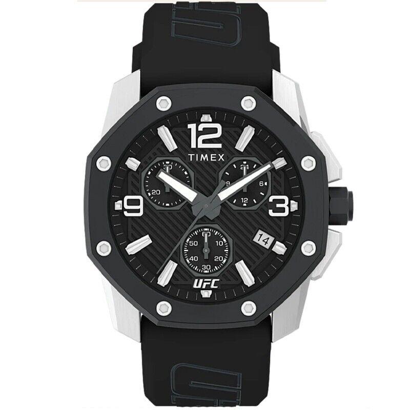 Timex Ufc Icon Chronograph 45MM Rubber Men`s Watch TW2V58600