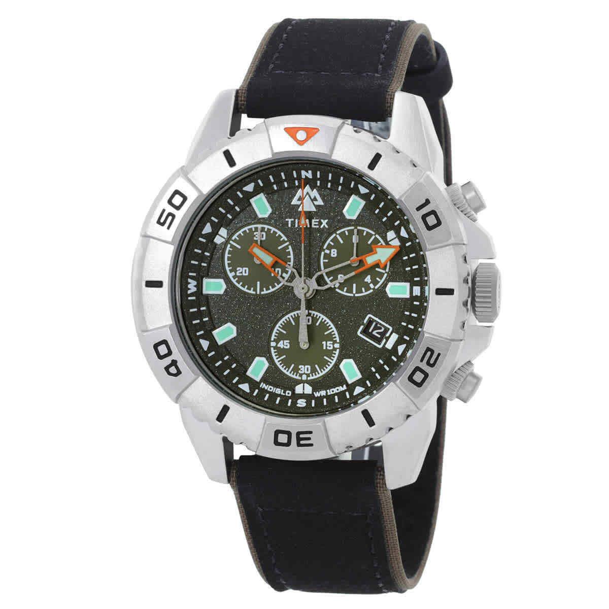 Timex Expedition North Ridge Chronograph Quartz Green Dial Men`s Watch TW2W16100