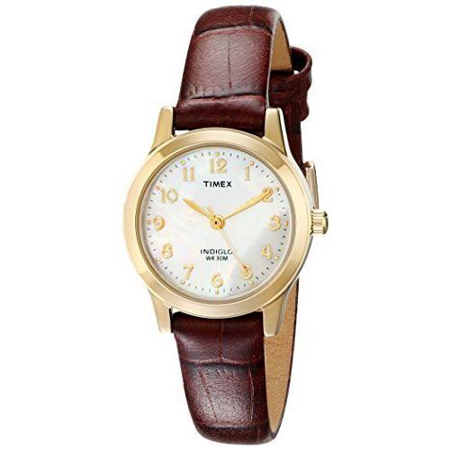 Timex Women`s T21693 Essex Avenue Burgundy Croco Pattern Leather Strap