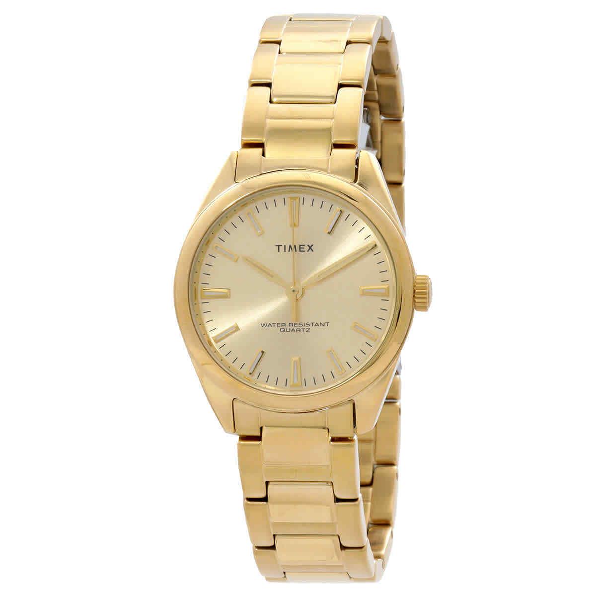 Timex Highview Quartz Gold Dial Ladies Watch TW2V26200