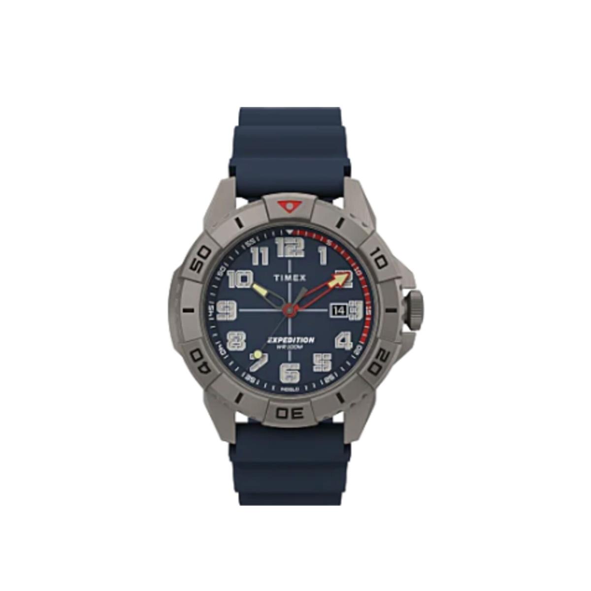 Timex Expedition North Ridge 41mm Silicone Strap Titanium/blue Watch TW2V40800