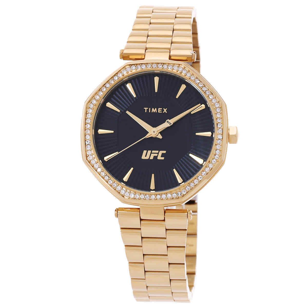 Timex Ufc Jewel Quartz Crystal Black Dial Ladies Watch TW2V83100