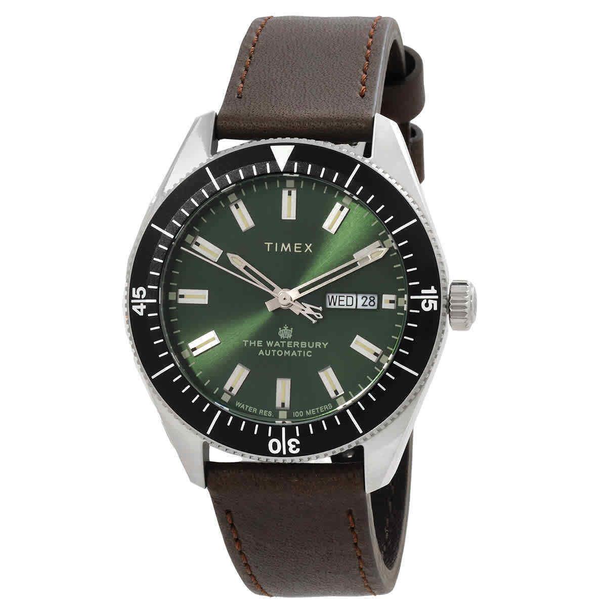 Timex Waterbury Automatic Green Dial Men`s Watch TW2V24700