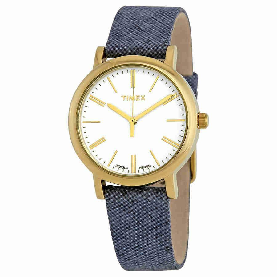 Timex Originals Linen | Women`s Originals Linen Blue Fabric Strap Minimal Dial Watch TW2P63800