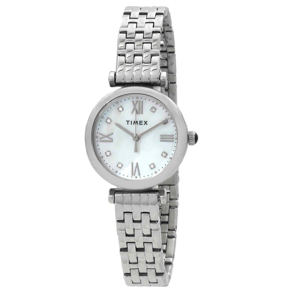 Timex Parisienne Quartz Crystal Mop Dial Ladies Watch TW2T78700