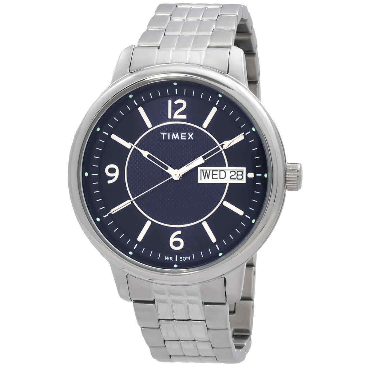 Timex Chicago Quartz Dark Blue Dial Men`s Watch TW2W13600VQ