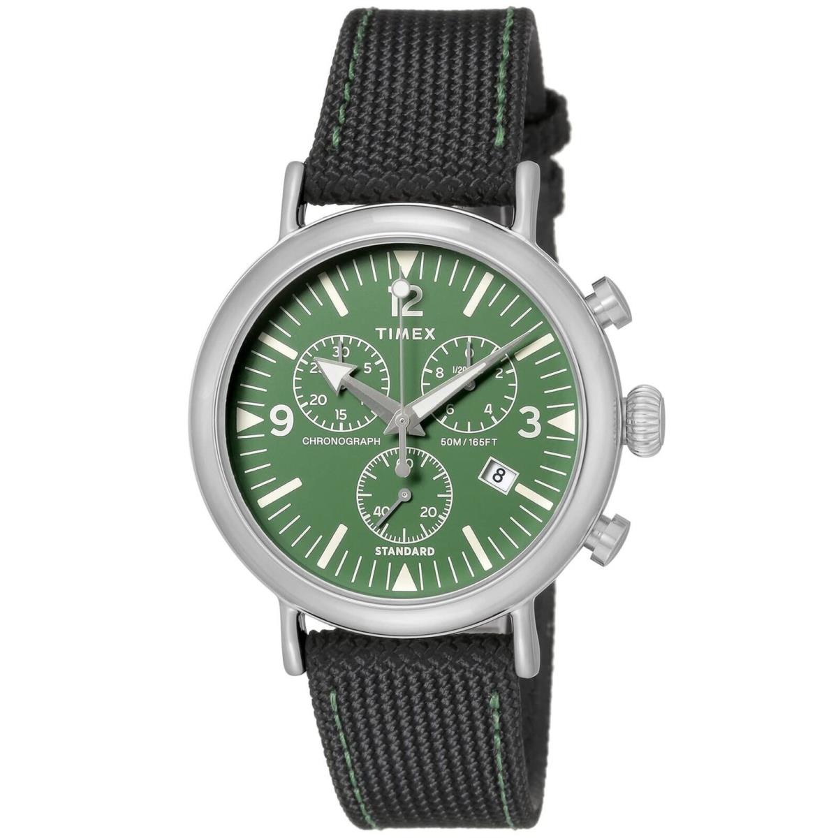 Timex Men`s Standard Chronograph Green Dial Watch TW2V43900