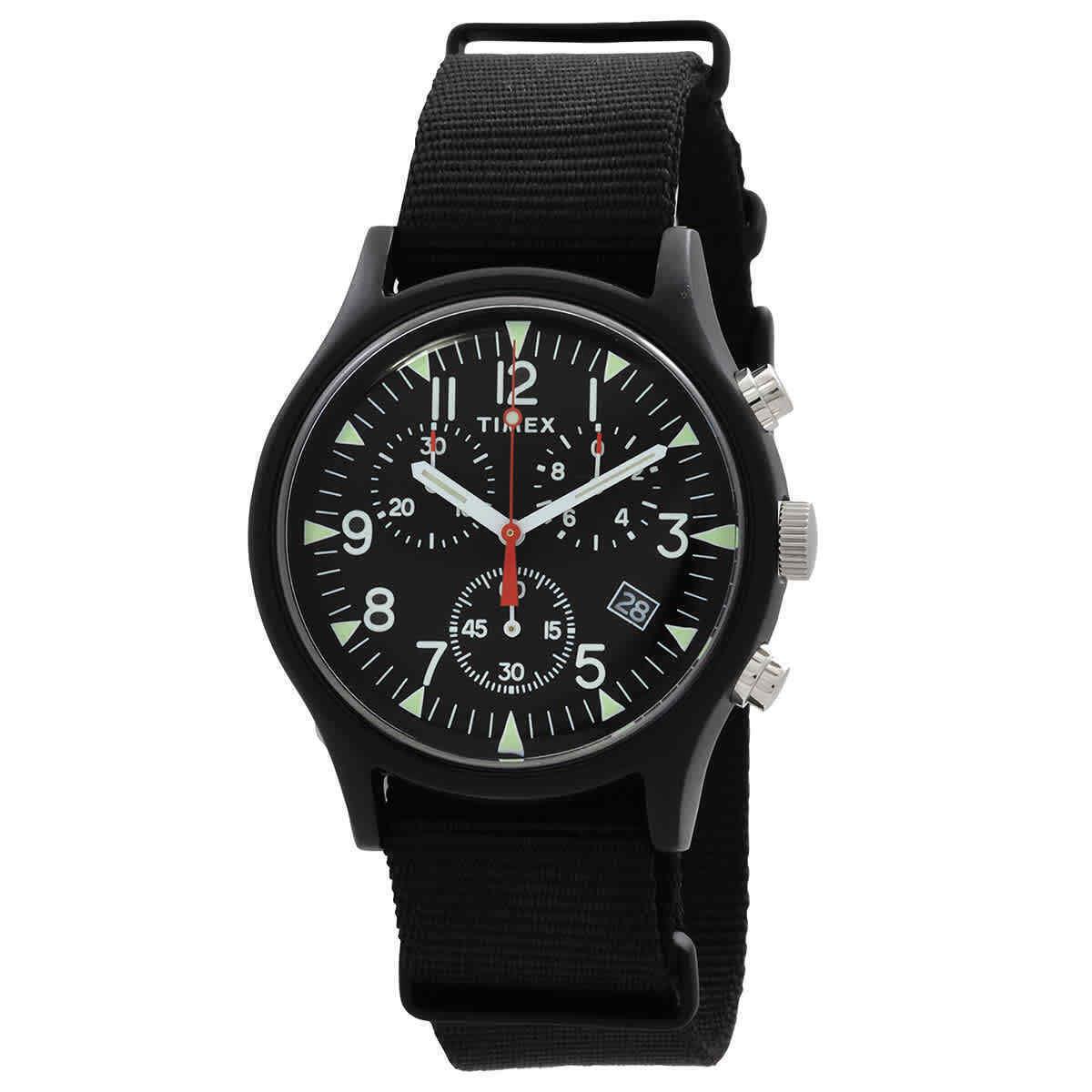 Timex MK1 Chronograph Quartz Black Dial Men`s Watch TW2R67700