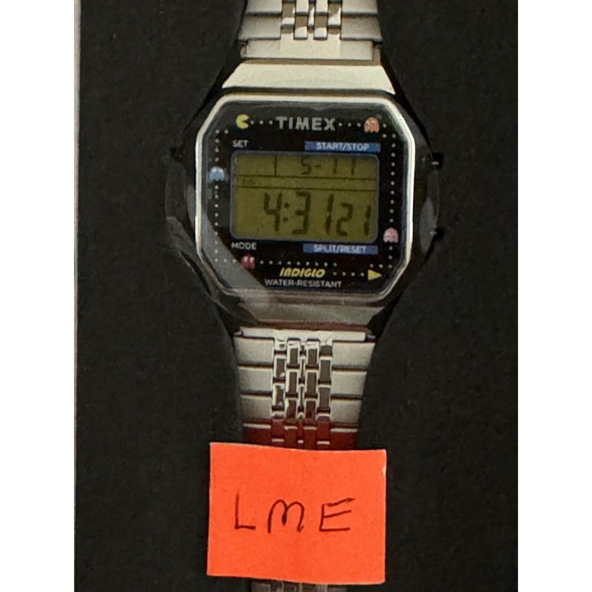 Timex X Pac-man T80 Digital Stainless Steel Silver Watch TW2U31900