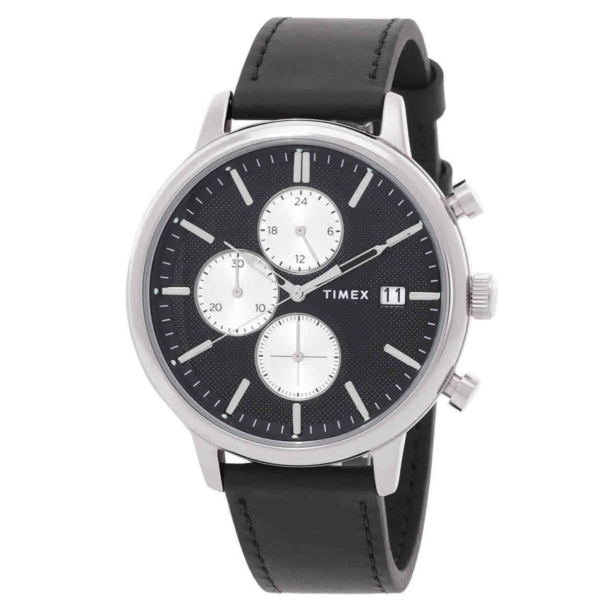 Timex Chicago Chronograph Quartz Black Dial Men`s Watch TW2W13100