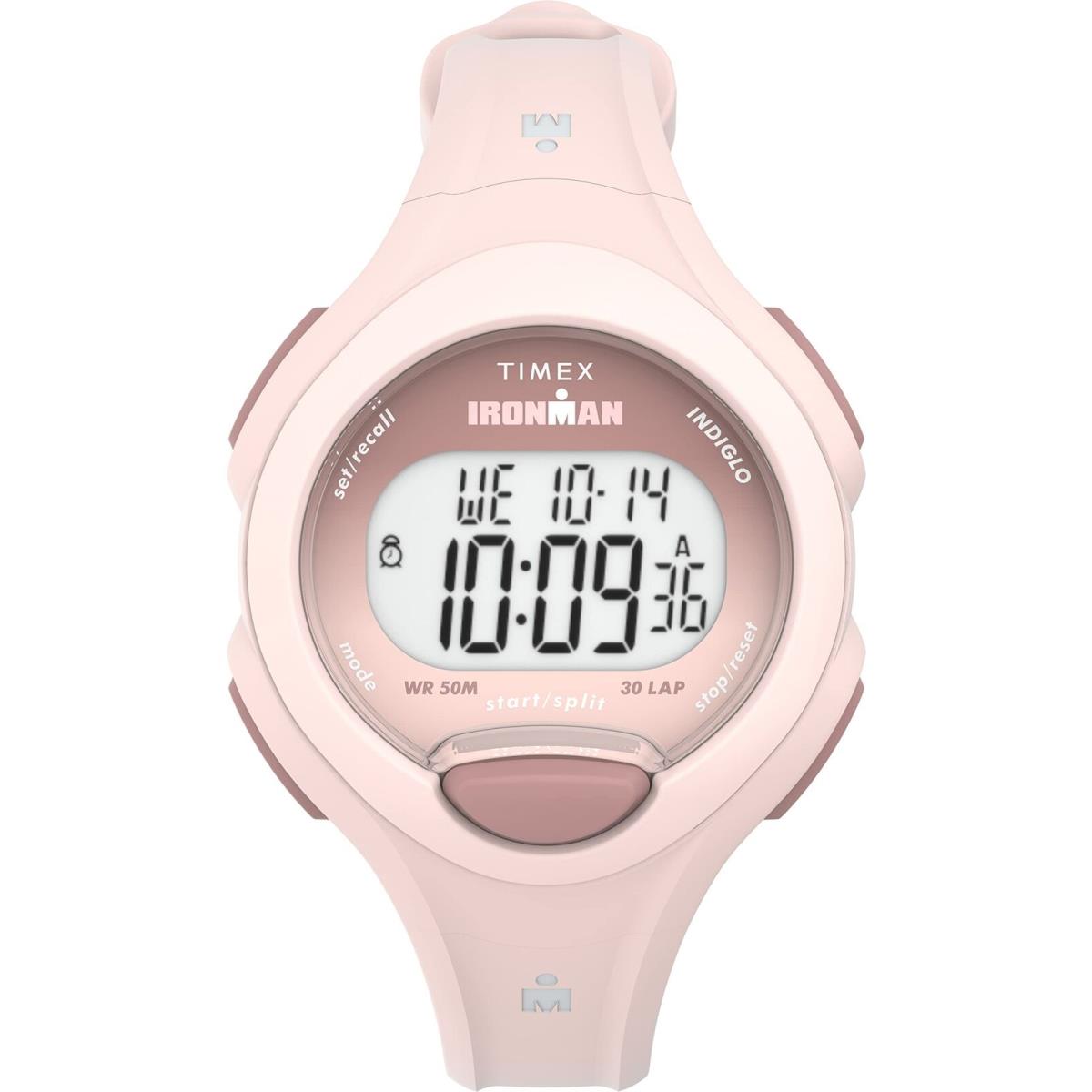 Timex Women`s Ironman Essential 34mm Watch - Pink Strap Digital Dial Pink Case