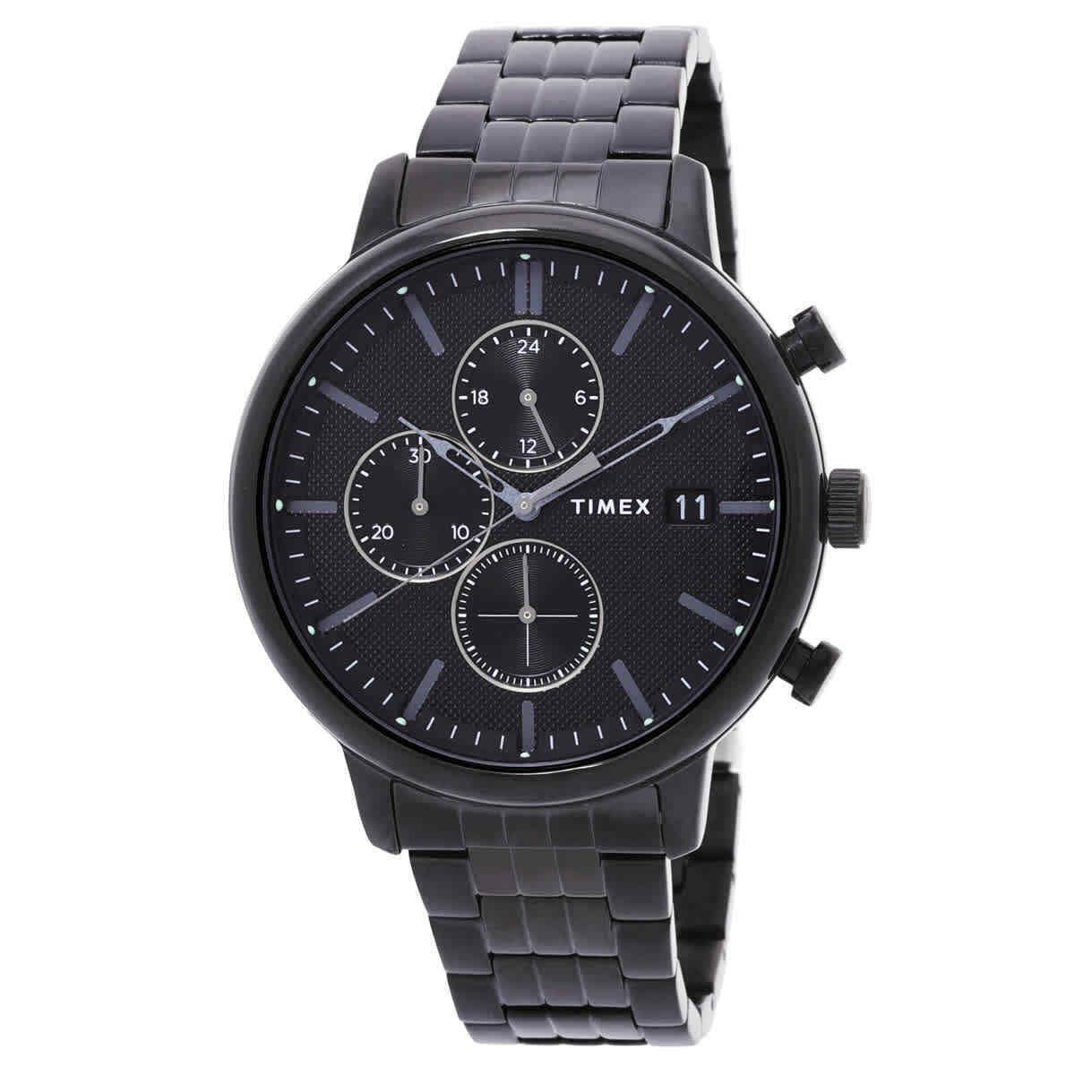 Timex Chicago Chronograph Quartz Black Dial Men`s Watch TW2W13400