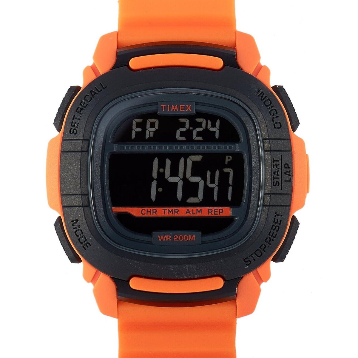 Timex Command TW5M26500 Men`s Digital Watch Orange Silicone Strap