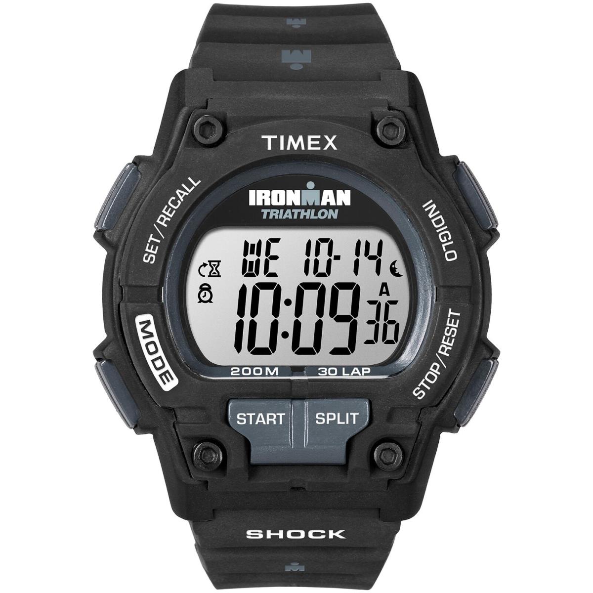 Timex Men`s T5K196 Ironman Endure 30 Shock Full-size Black Resin Strap Watch - Black