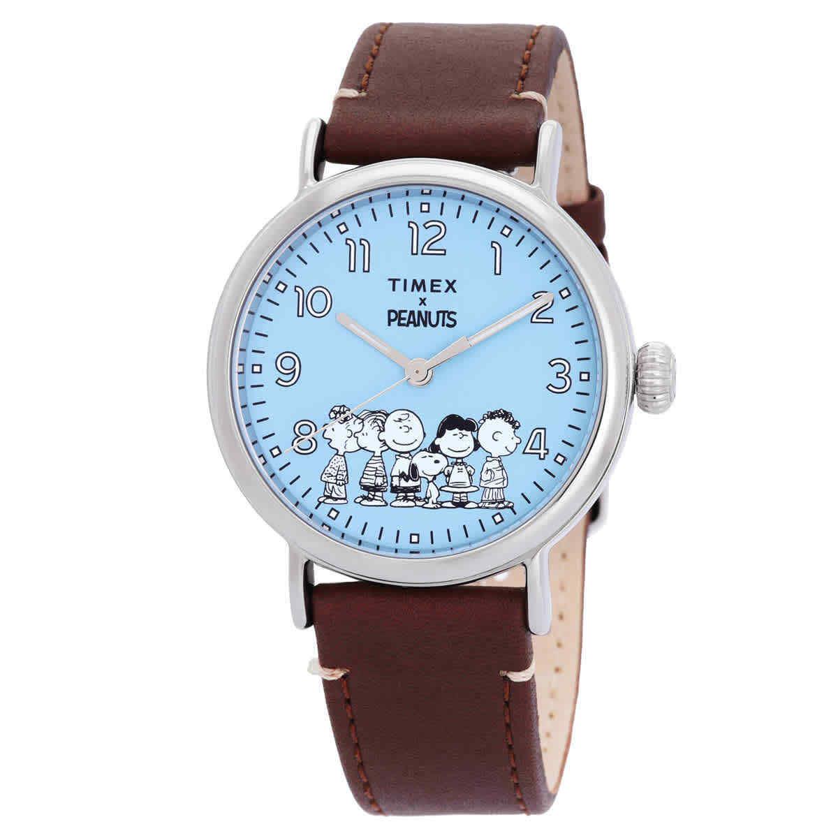 Timex Standard x Peanuts Gang`s All Here Quartz Blue Dial Watch TW2V89800