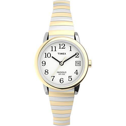 Timex Women`s Easy Reader 25mm Watch Silver-tone Case White Dial with