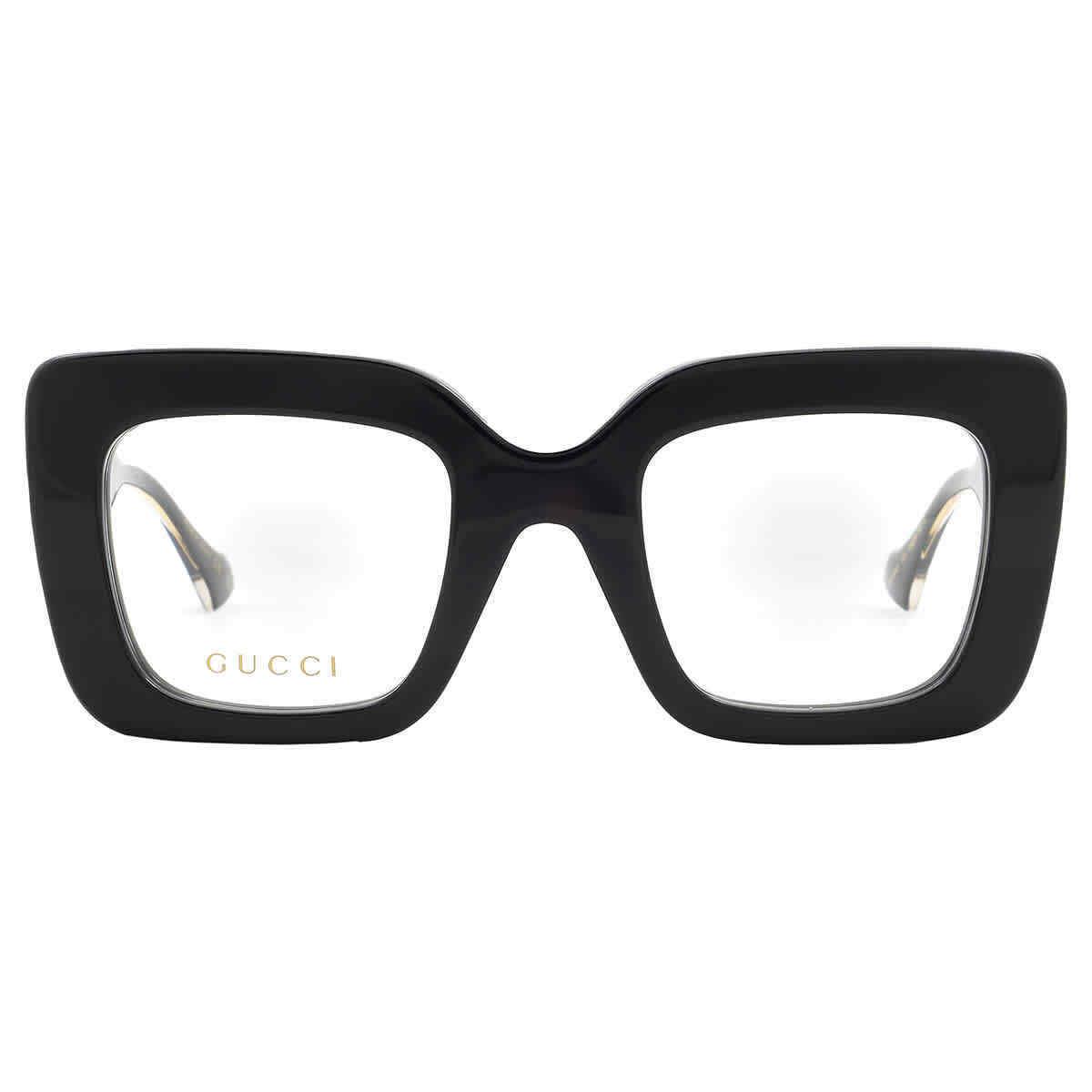 Gucci Demo Square Ladies Eyeglasses GG1554O 001 49 GG1554O 001 49