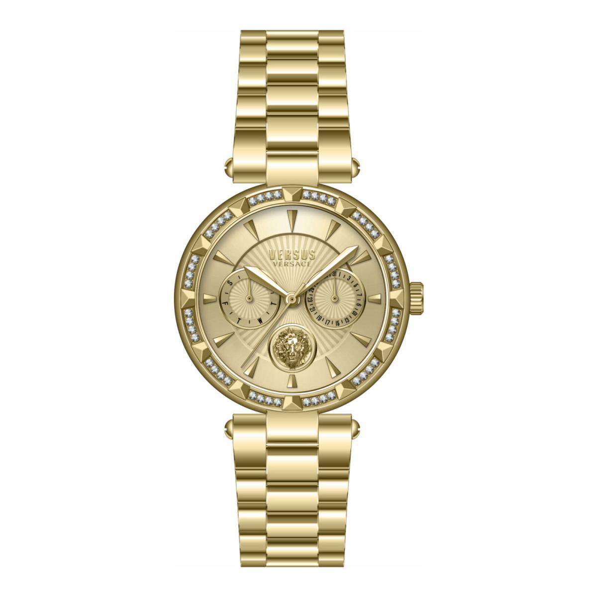 Versus Versace Womens Sertie Gold 36mm Bracelet Fashion Watch