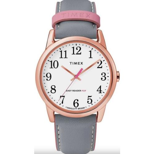 Timex Easy Reader Color Pop Leather Ladies Watch TW2T28500