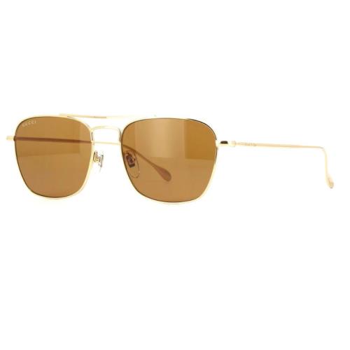 Gucci Sunglasses GG1183S 006 56 Gold Frame Brown Lens Man Sunglasses