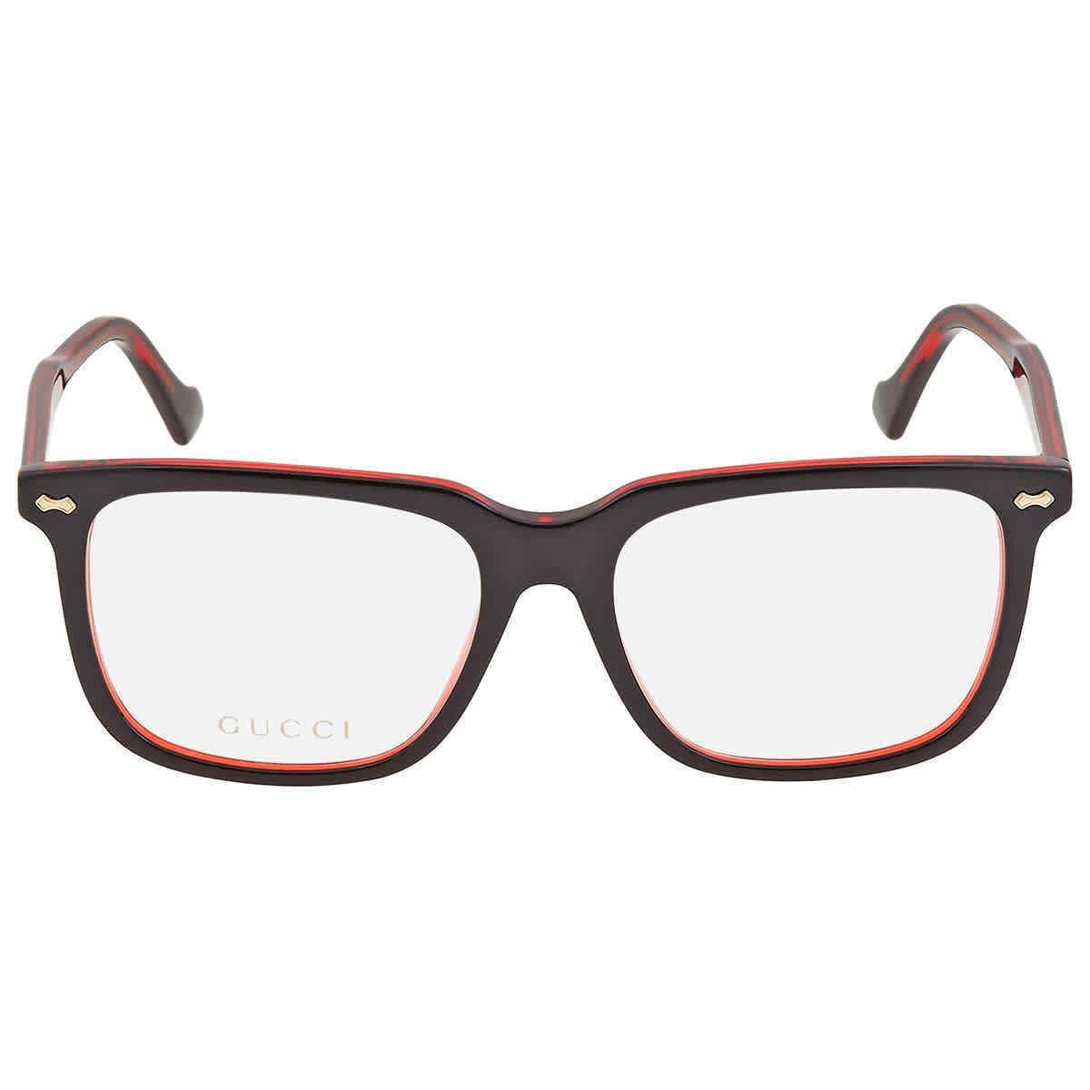 Gucci Demo Rectangular Men`s Eyeglasses GG0737O 014 56 GG0737O 014 56