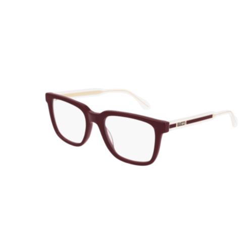 Gucci GG0560ON 007 Burgundy/crystal Rectangle Men`s Eyeglasses