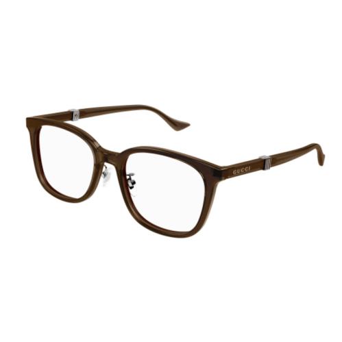 Gucci GG1500OK 004 Brown Soft Square Men`s Eyeglasses