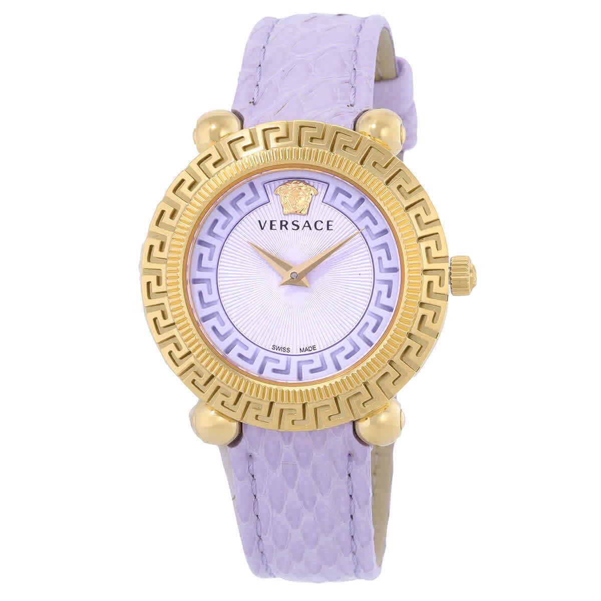 Versace Greca Twist Quartz Purple Dial Ladies Watch VE6I00223