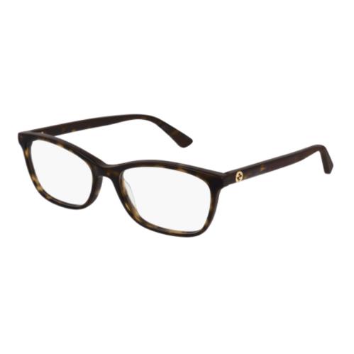 Gucci GG0613O 002 Havana Cat Eye Women`s Eyeglasses