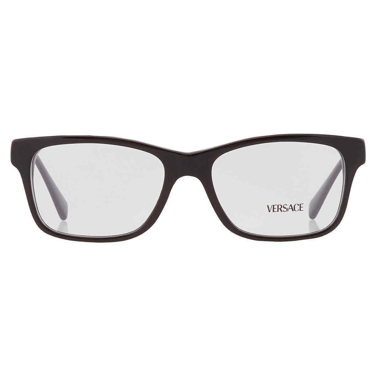 Versace Demo Square Men`s Eyeglasses VE3245 5238 55 VE3245 5238 55