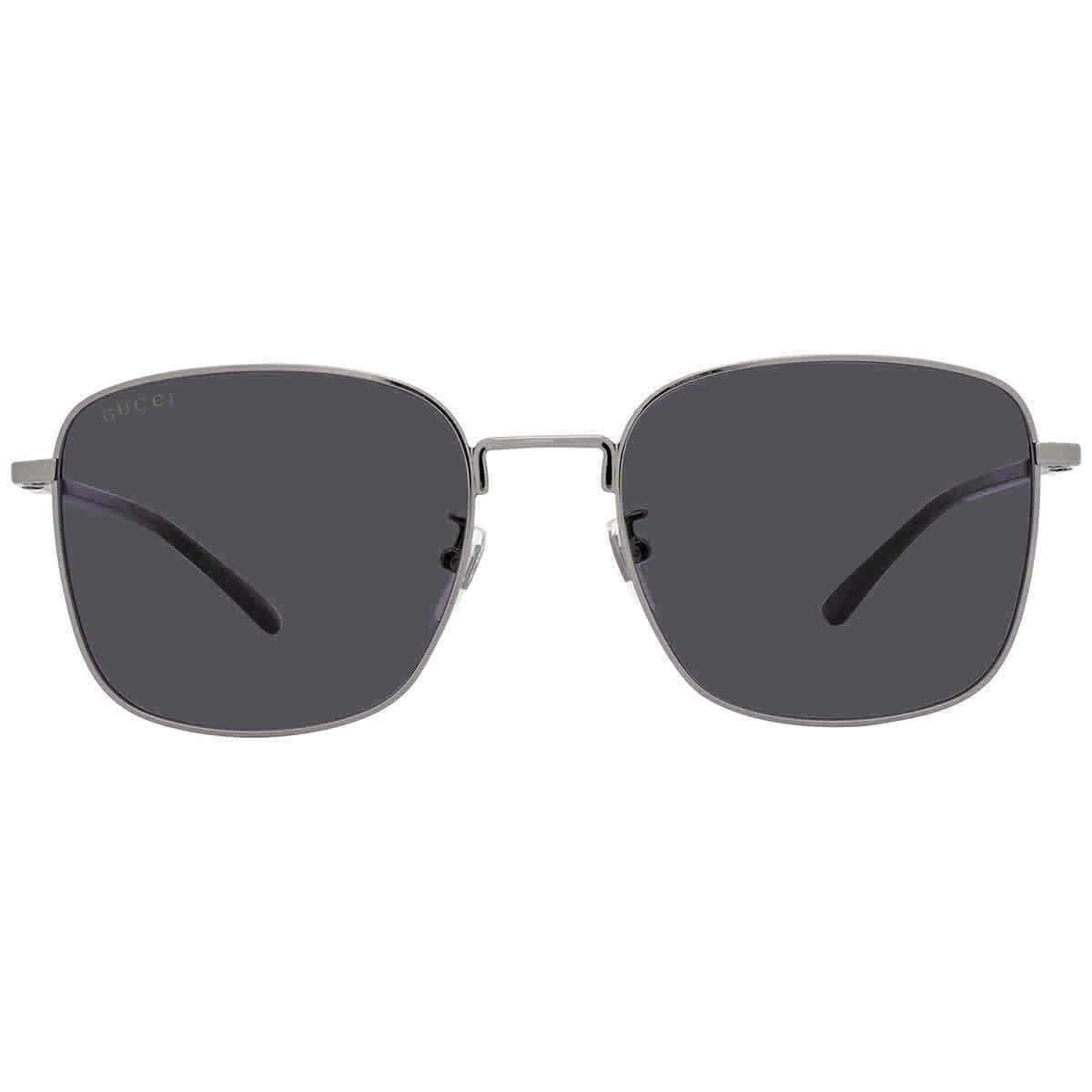 Gucci Grey Square Men`s Sunglasses GG1350S 001 58 GG1350S 001 58