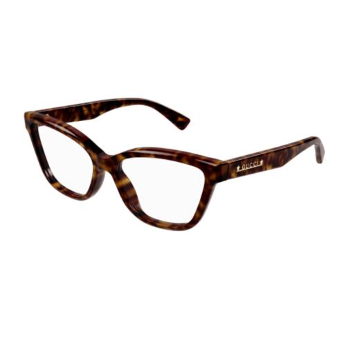 Gucci GG1589O 002 Havana Cat Eye Women`s Eyeglasses