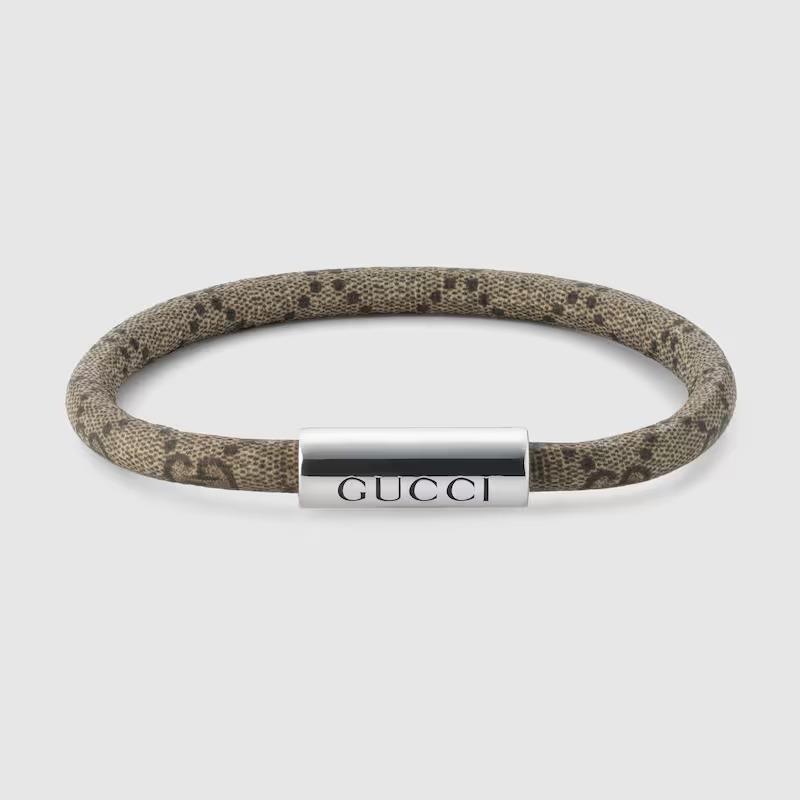 Gucci Size 19 Trademark GG Supreme Bracelet YBA797156001018