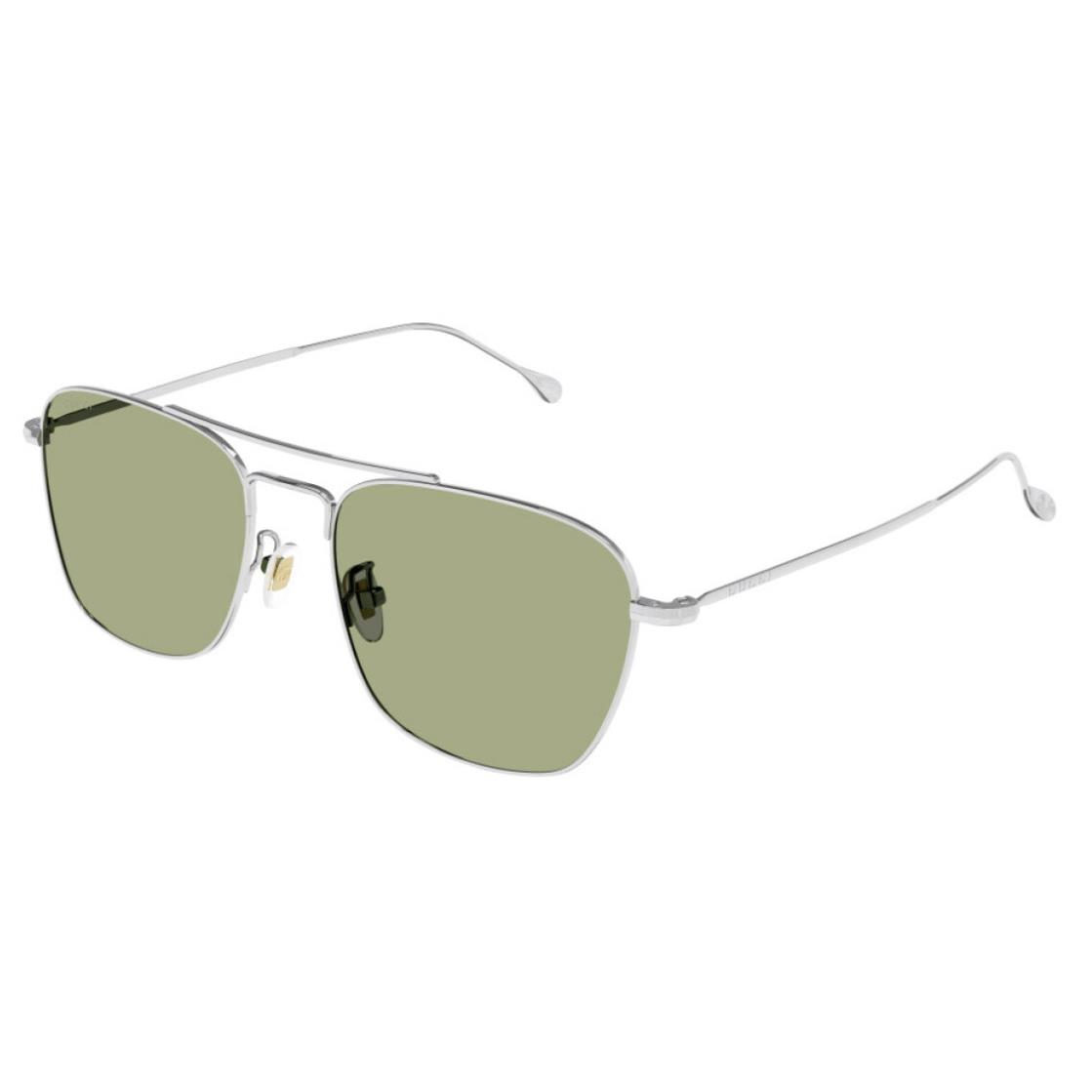 Gucci Sunglasses GG1183S 008 56 Silver Frame Green Lens Man Sunglasses