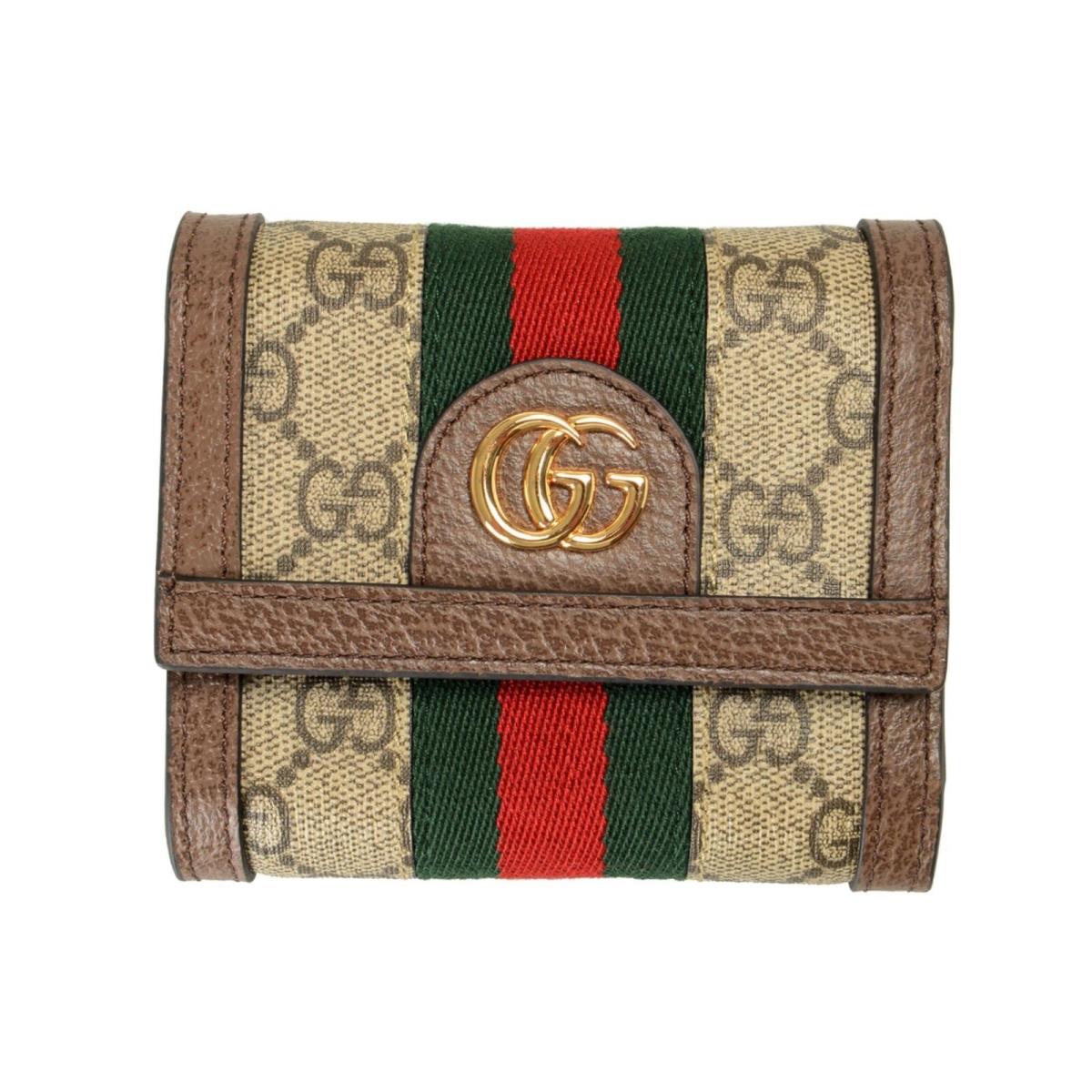 Gucci Women`s Ophidia GG Leather Trimmed Wallet