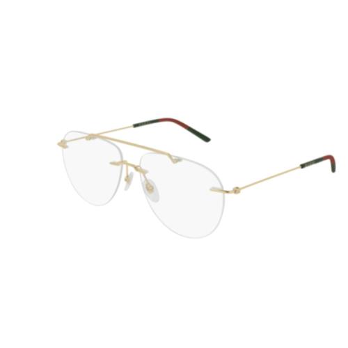 Gucci GG0398O 002 Silver/grey Square Men`s Rimless Sunglasses