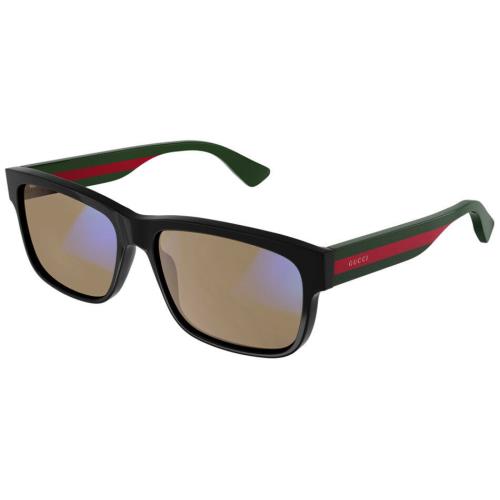 Gucci GG0340S-011 58 Sunglasses Havana/multicolor / Green Lens 58 mm