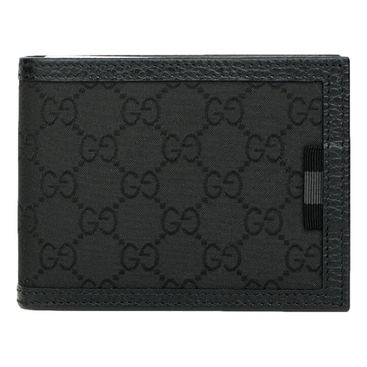 Gucci Black GG Nylon Web Bifold Wallet