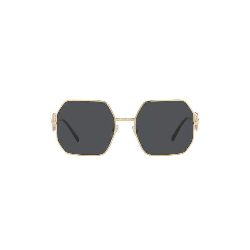 Versace 2248 1002-87 Black and Gold Designer Frame Square Sunglasses For Women