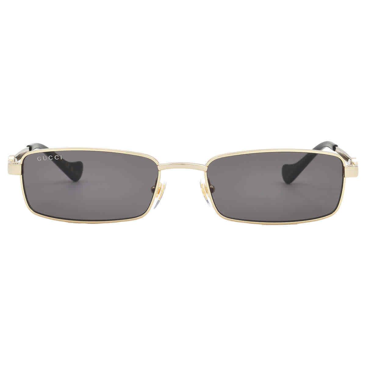 Gucci Grey Rectangular Ladies Sunglasses GG1600S 001 56 GG1600S 001 56