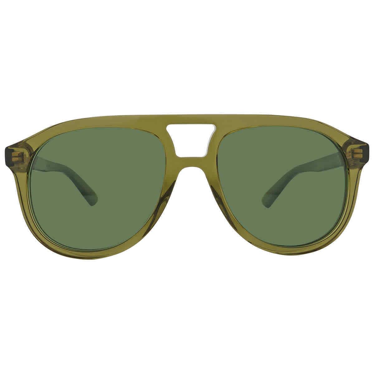 Gucci Green Pilot Men`s Sunglasses GG1320S 003 54 GG1320S 003 54