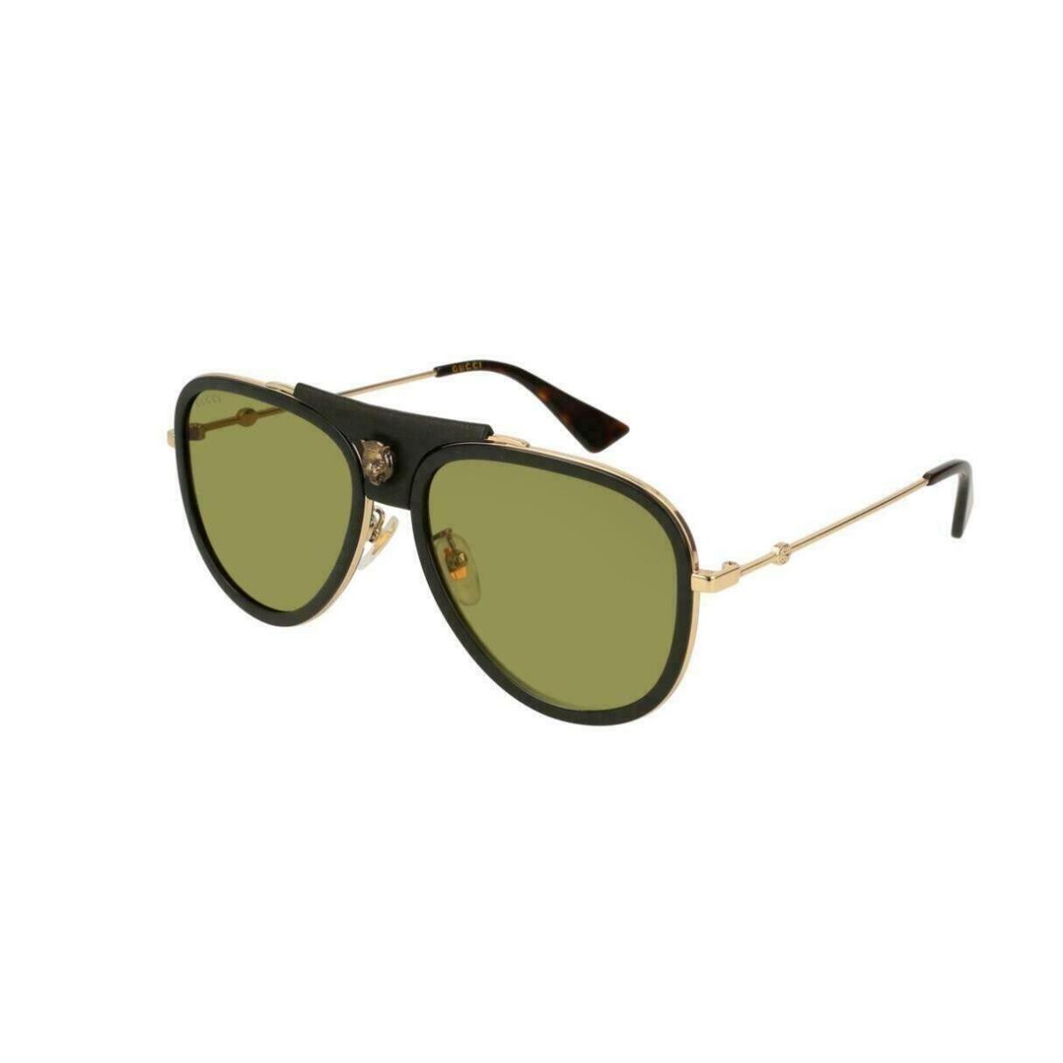 Gucci Green Pilot Sunglasses GG0062S 014 57