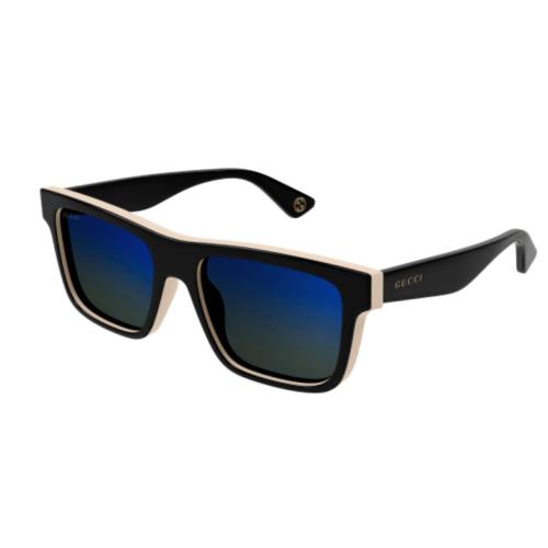 Gucci GG1618S 003 Black/blue Square Men`s Sunglasses