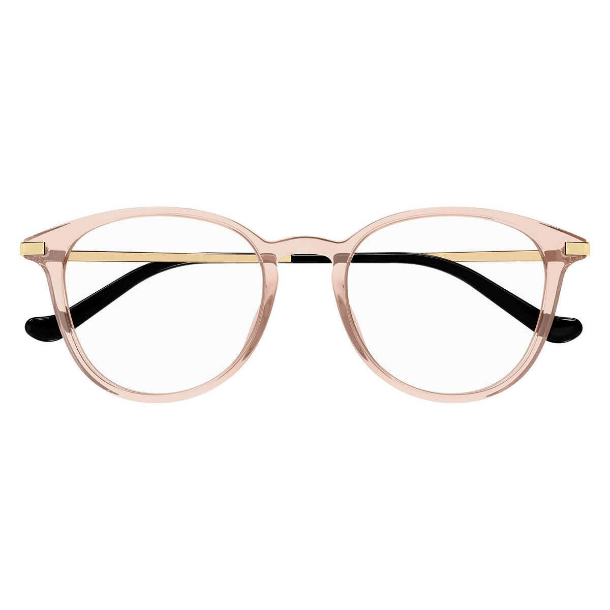 Gucci GG1466OA Eyeglasses Unisex Pink/gold 51mm